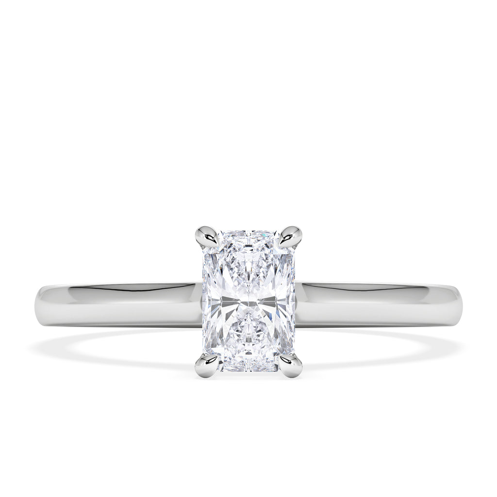 Amora Radiant 0.50ct Lab Diamond Engagement Ring F/VS1 Set in Platinum