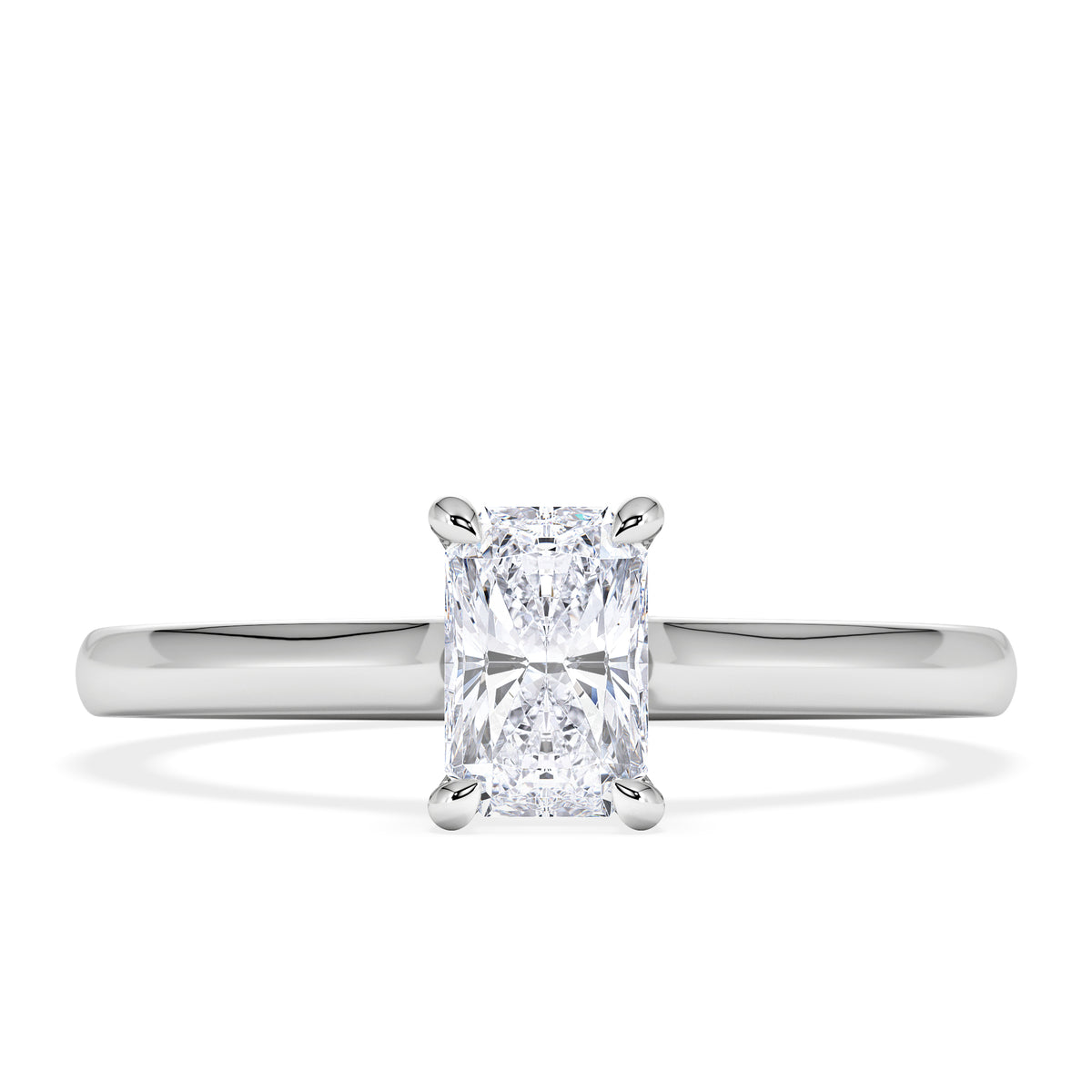 Amora Radiant 0.50ct Lab Diamond Engagement Ring F/VS1 Set in Platinum
