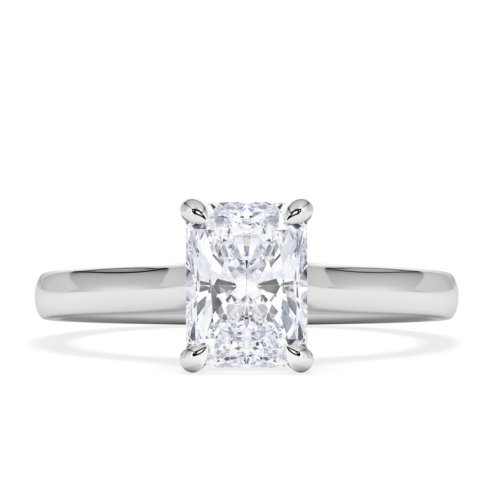 Amora Radiant 1.00ct Lab Diamond Engagement Ring F/VS1 Set in Platinum