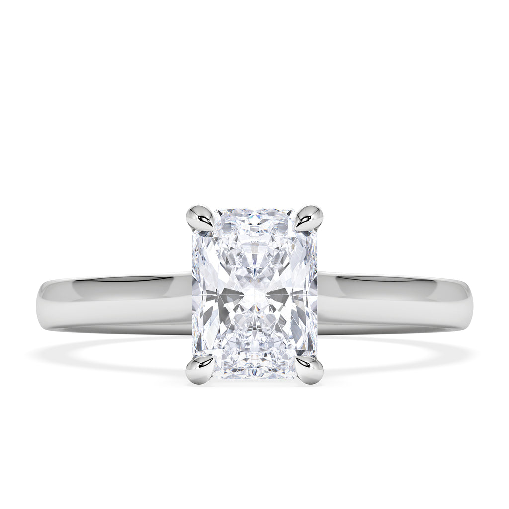 Amora Radiant 1.00ct Lab Diamond Engagement Ring F/VS1 Set in 18K White Gold