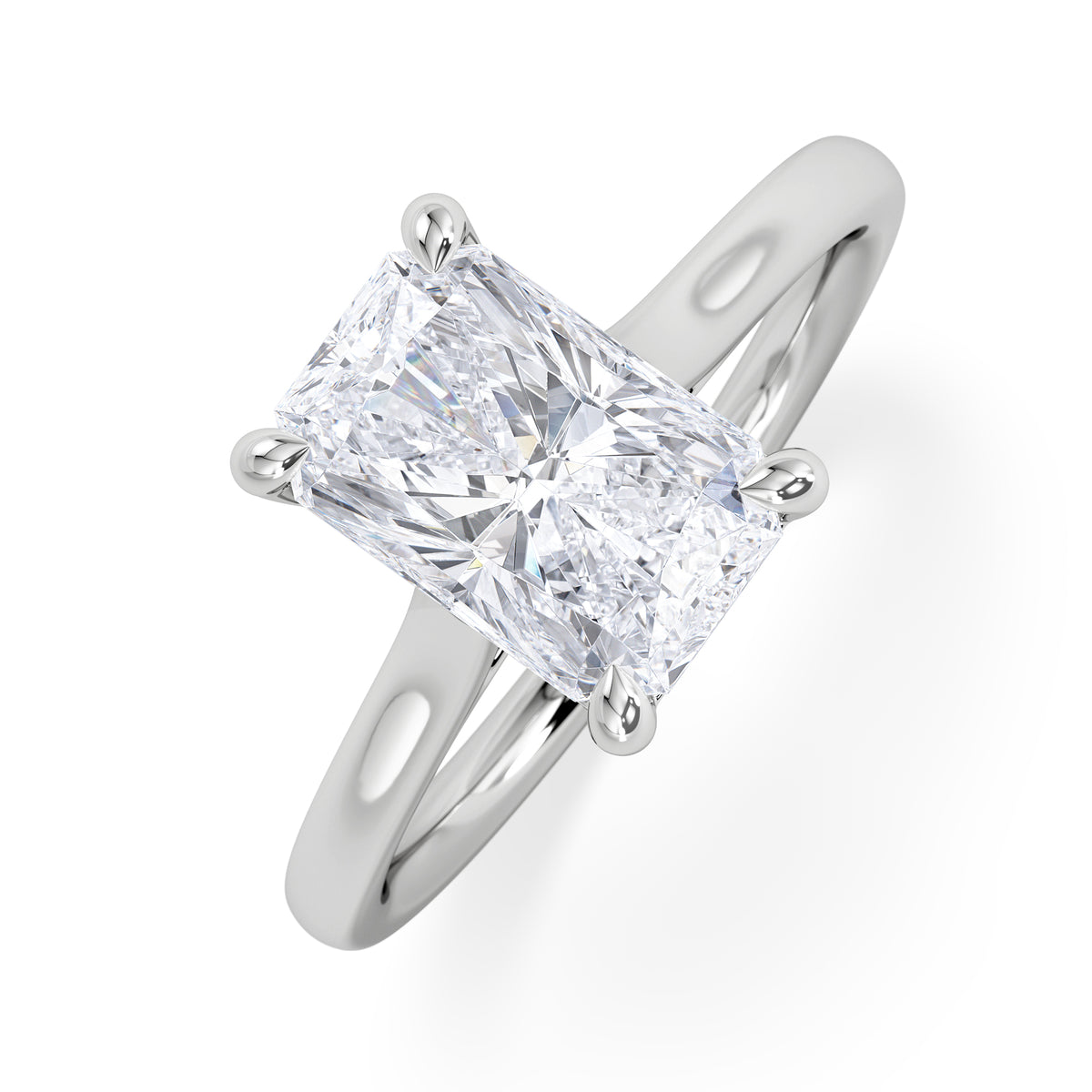 Amora Radiant 2.00ct Lab Diamond Engagement Ring F/VS1 Set in Platinum