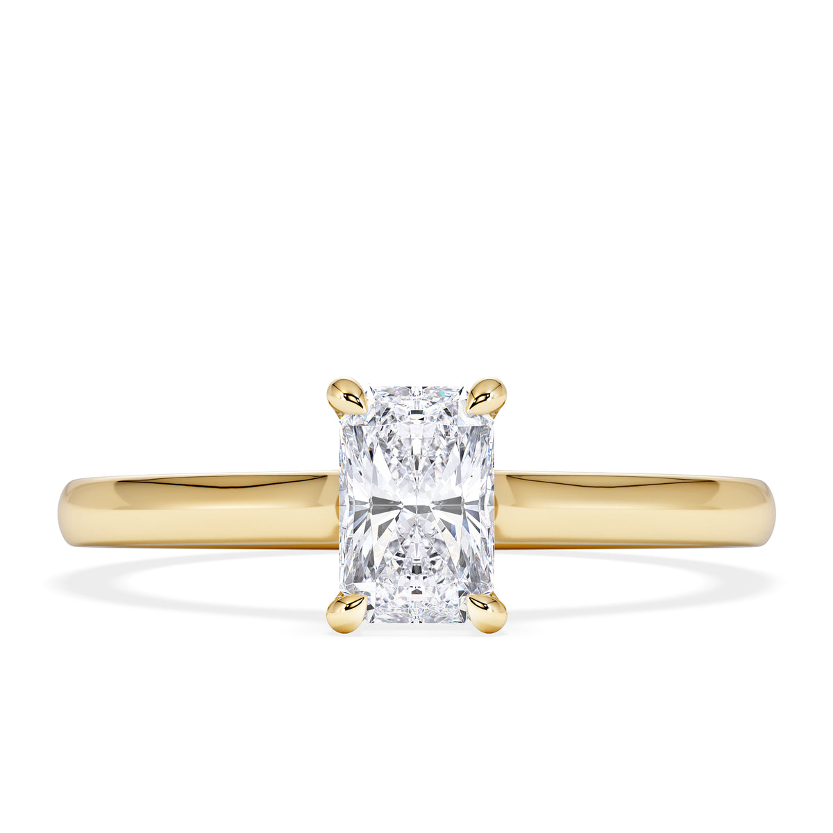 Amora Radiant 0.50ct Lab Diamond Engagement Ring F/VS1 Set in 18K Gold