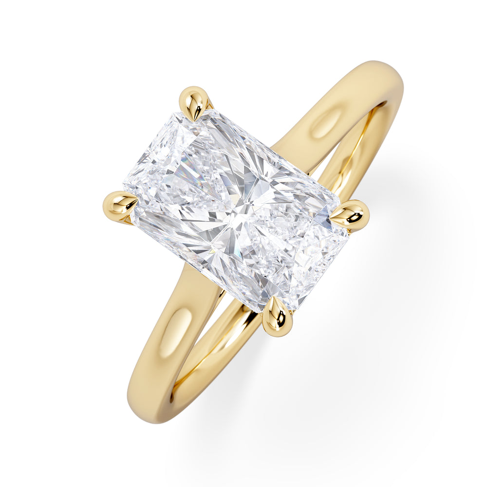 Amora Radiant 2.00ct Lab Diamond Engagement Ring F/VS1 Set in 18K Gold