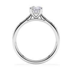 Amora Oval 1.00ct Hidden Halo Diamond Engagement Ring G/VS1 Set in 18K White Gold