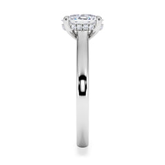 Amora Oval 1.00ct Hidden Halo Diamond Engagement Ring G/VS1 Set in 18K White Gold
