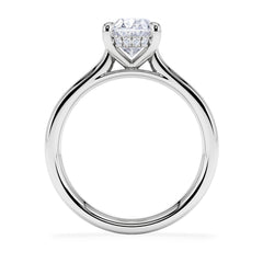 Amora Oval 2.00ct Hidden Halo Lab Diamond Engagement Ring F/VS1 Set in 18K White Gold