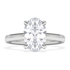 Amora Oval 2.00ct Hidden Halo Lab Diamond Engagement Ring F/VS1 Set in Platinum
