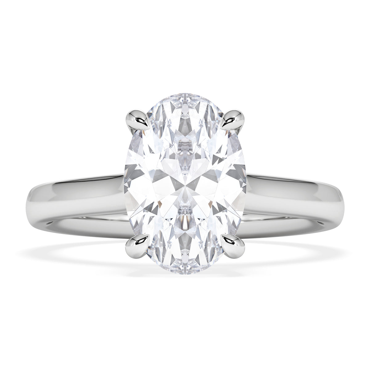 Amora Oval 2.00ct Hidden Halo Lab Diamond Engagement Ring F/VS1 Set in Platinum