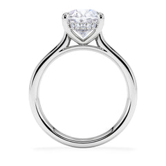 Amora Oval 3.00ct Hidden Halo Lab Diamond Engagement Ring G/VS1 Set in Platinum