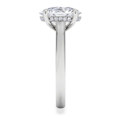 Amora Oval 3.00ct Hidden Halo Lab Diamond Engagement Ring G/VS1 Set in Platinum