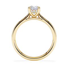 Amora Oval 1.00ct Hidden Halo Diamond Engagement Ring G/VS Set in 18K Gold