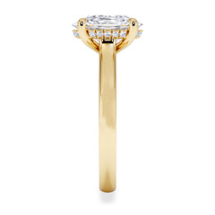 Amora Oval 2.00ct Hidden Halo Lab Diamond Engagement Ring F/VS1 Set in 18K Gold