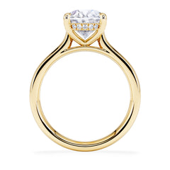 Amora Oval 3.00ct Hidden Halo Lab Diamond Engagement Ring G/VS1 Set in 18K Gold