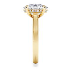 Amora Oval 3.00ct Hidden Halo Lab Diamond Engagement Ring G/VS1 Set in 18K Gold