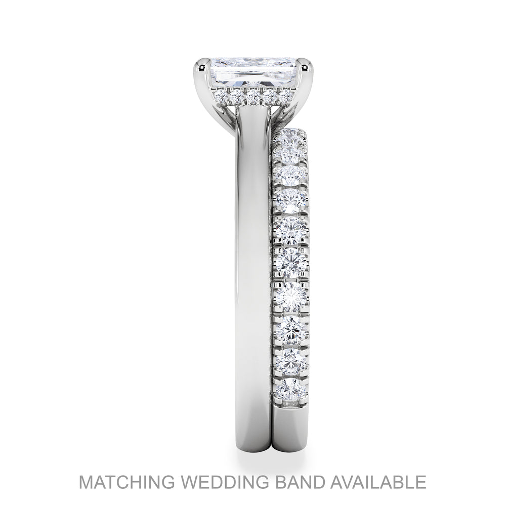 Amora Radiant 3.00ct Hidden Halo Lab Diamond Engagement Ring G/VS1 Set in Platinum