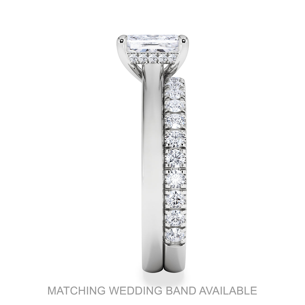 Amora Radiant 3.00ct Hidden Halo Lab Diamond Engagement Ring G/VS1 Set in Platinum