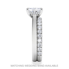 Amora Radiant 1.00ct Hidden Halo Lab Diamond Engagement Ring F/VS1 Set in 18K White Gold