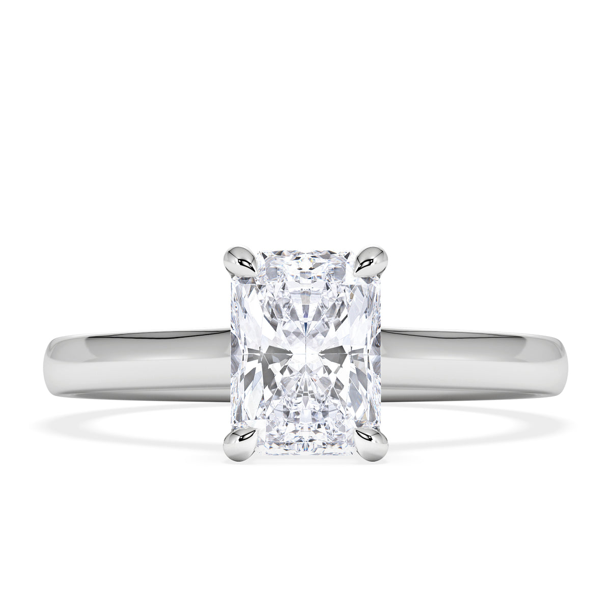 Amora Radiant 1.00ct Hidden Halo Lab Diamond Engagement Ring F/VS1 Set in Platinum