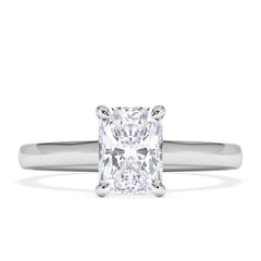 Amora Radiant 1.00ct Hidden Halo Lab Diamond Engagement Ring F/VS1 Set in 18K White Gold