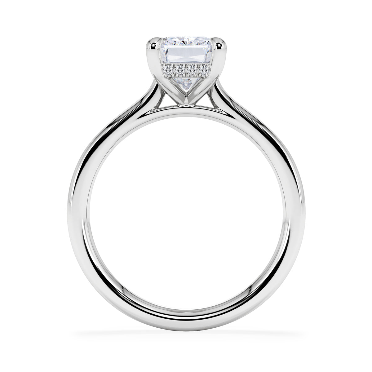 Amora Radiant 2.00ct Hidden Halo Lab Diamond Engagement Ring F/VS1 Set in Platinum