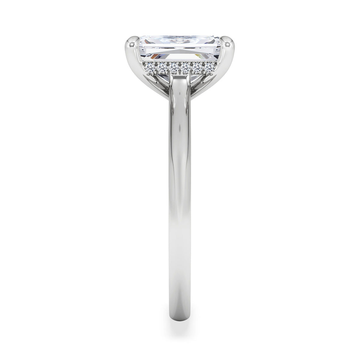 Amora Radiant 2.00ct Hidden Halo Lab Diamond Engagement Ring F/VS1 Set in Platinum