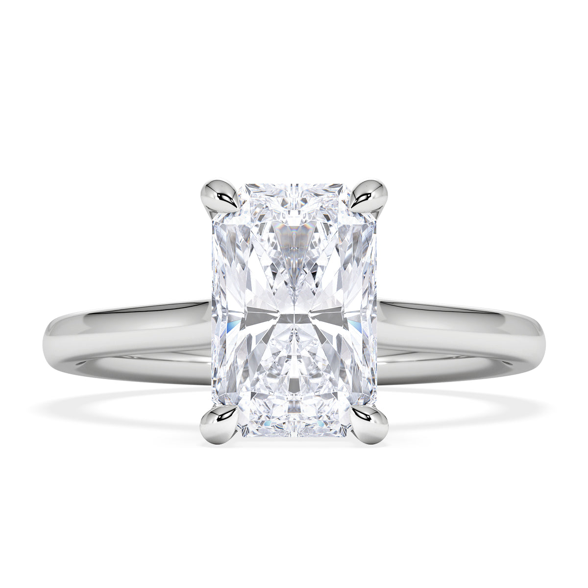 Amora Radiant 2.00ct Hidden Halo Lab Diamond Engagement Ring F/VS1 Set in 18K White Gold