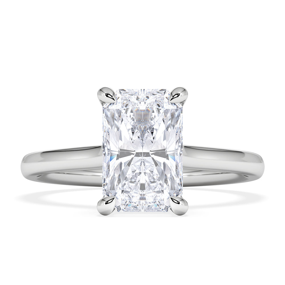 Amora Radiant 2.00ct Hidden Halo Lab Diamond Engagement Ring F/VS1 Set in Platinum