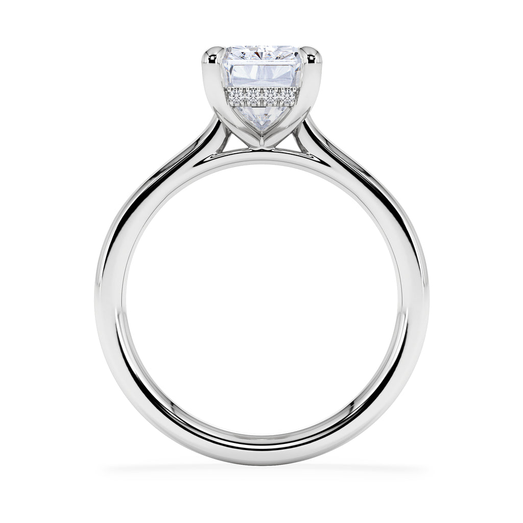 Amora Radiant 3.00ct Hidden Halo Lab Diamond Engagement Ring G/VS1 Set in Platinum