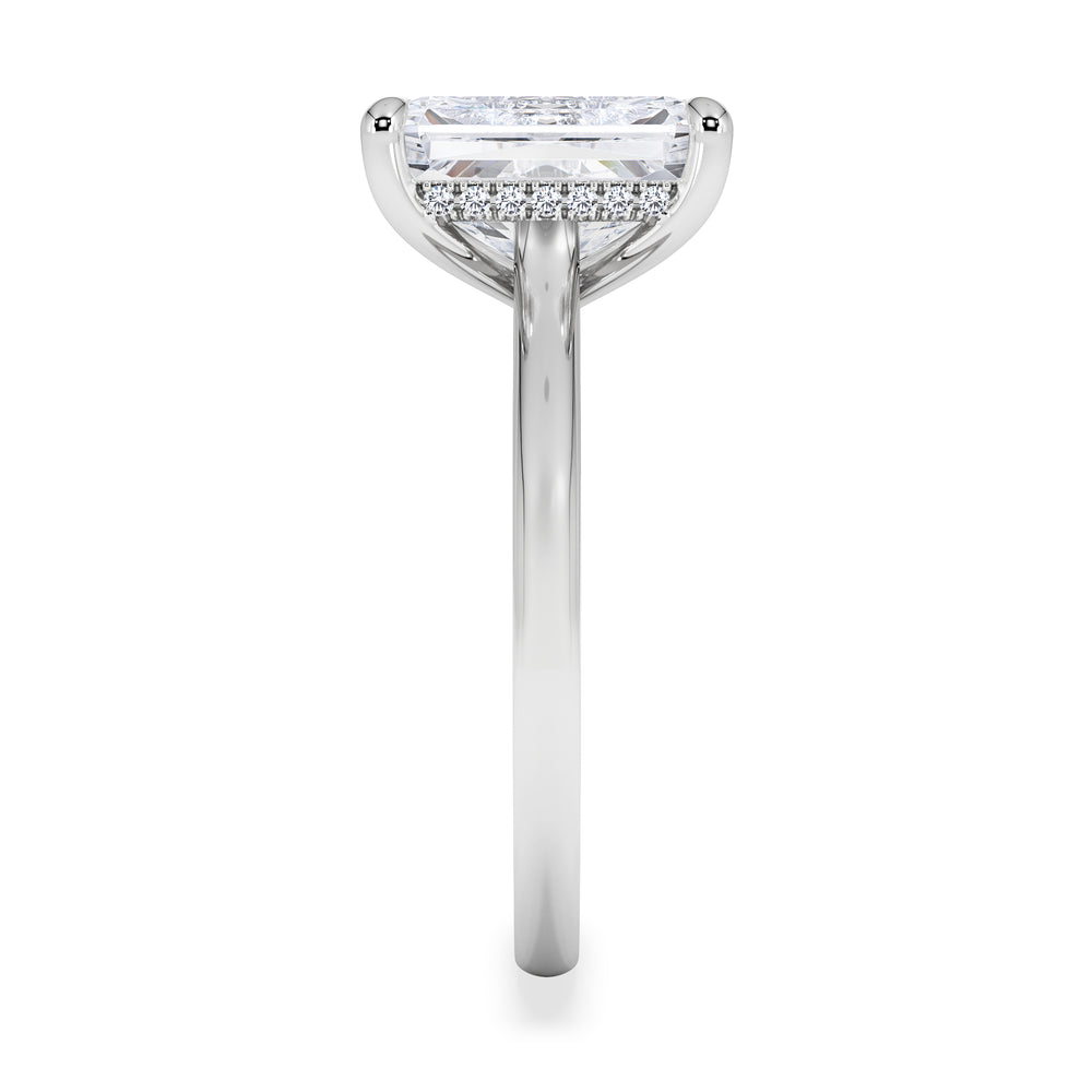 Amora Radiant 3.00ct Hidden Halo Lab Diamond Engagement Ring G/VS1 Set in Platinum