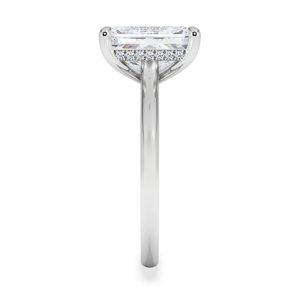 Amora Radiant 3.00ct Hidden Halo Lab Diamond Engagement Ring G/VS1 Set in Platinum