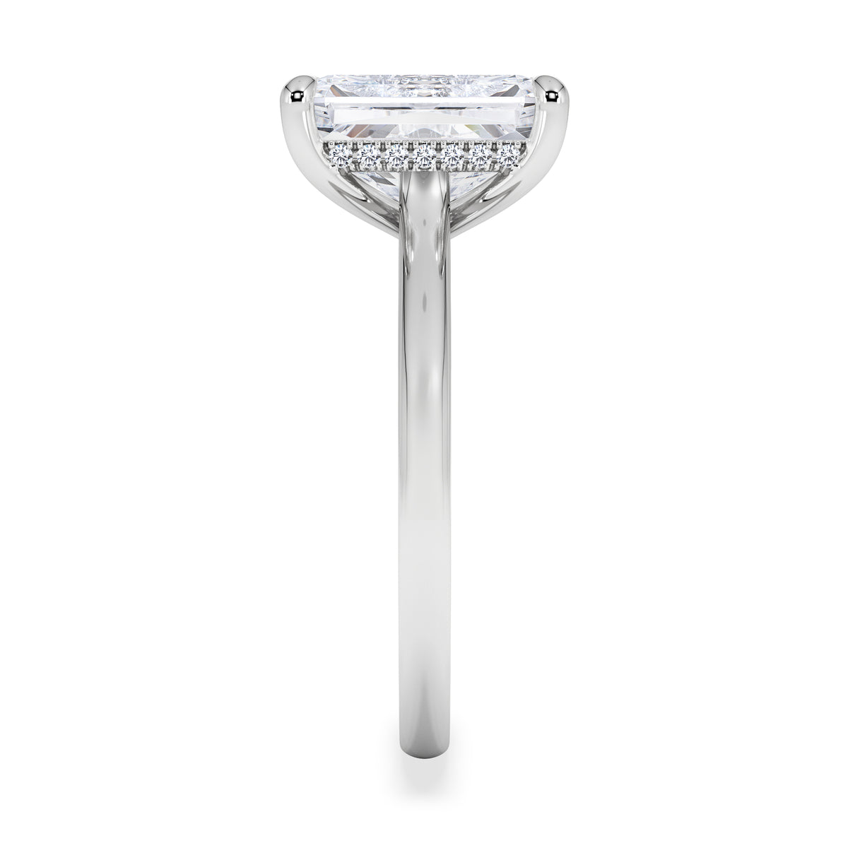 Amora Radiant 3.00ct Hidden Halo Lab Diamond Engagement Ring G/VS1 Set in Platinum