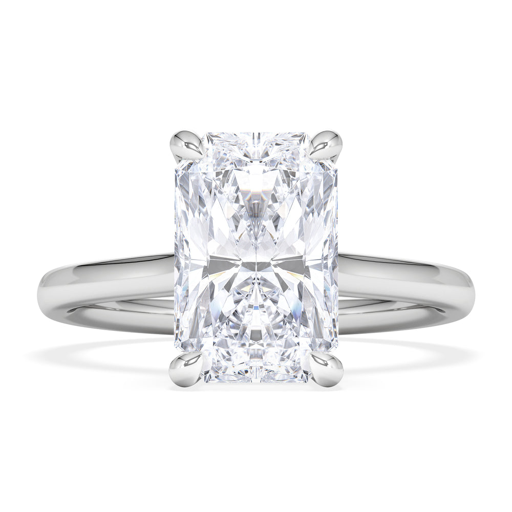 Amora Radiant 3.00ct Hidden Halo Lab Diamond Engagement Ring G/VS1 Set in Platinum