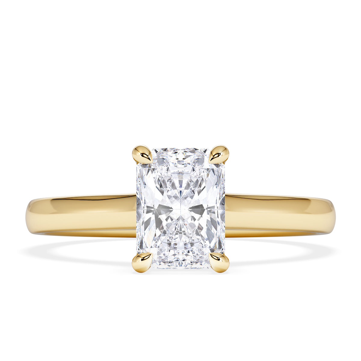 Amora Radiant 1.00ct Hidden Halo Lab Diamond Engagement Ring F/VS1 Set in 18K Gold