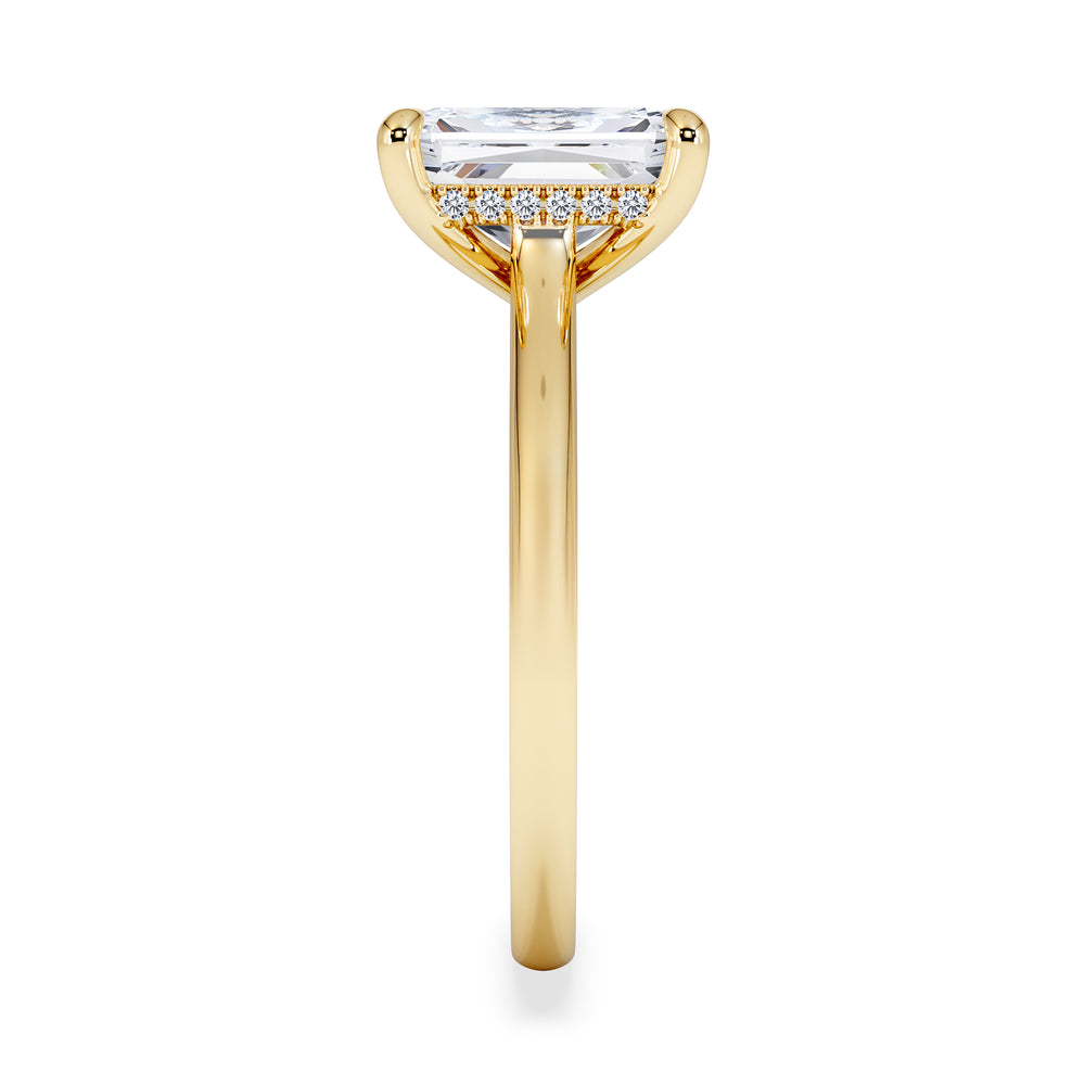 Amora Radiant 2.00ct Hidden Halo Lab Diamond Engagement Ring F/VS1 Set in 18K Gold