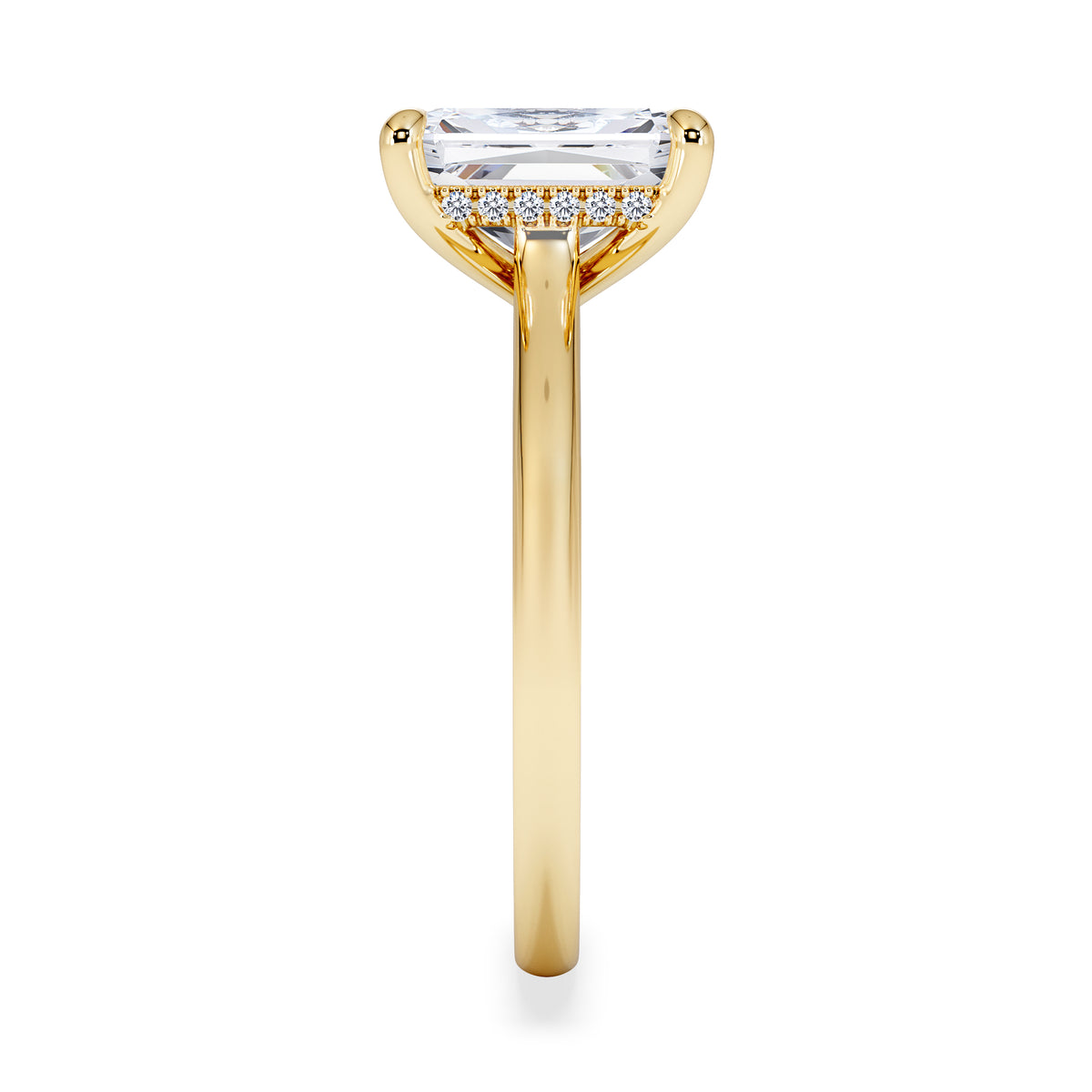 Amora Radiant 2.00ct Hidden Halo Lab Diamond Engagement Ring F/VS1 Set in 18K Gold