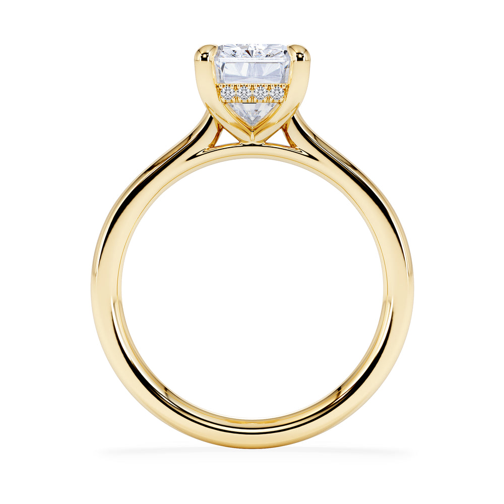 Amora Radiant 3.00ct Hidden Halo Lab Diamond Engagement Ring G/VS1 Set in 18K Gold