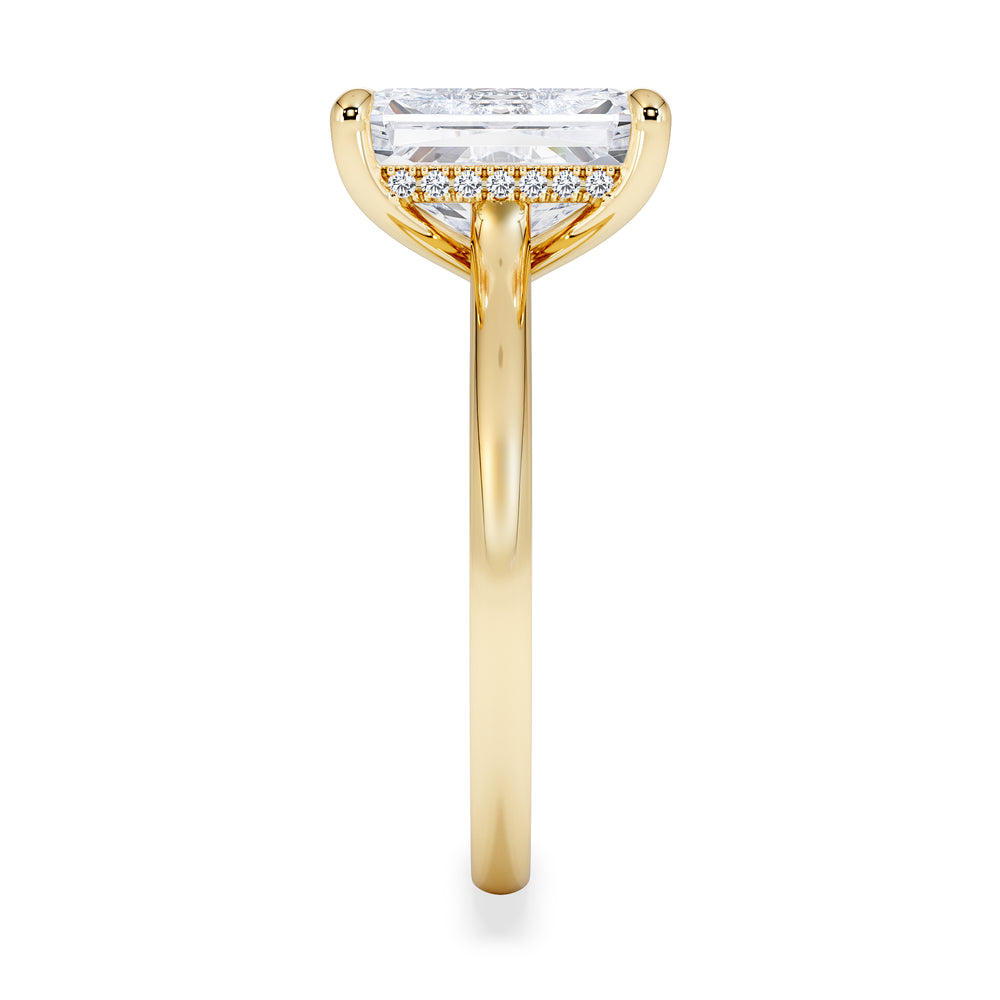 Amora Radiant 3.00ct Hidden Halo Lab Diamond Engagement Ring G/VS1 Set in 18K Gold