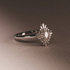 The Radiance Lab Diamond Ring 0.52ct H/SI Set in 925 Silver