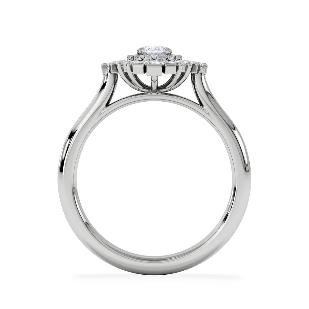 The Radiance Lab Diamond Ring 0.52ct H/SI Set in 925 Silver