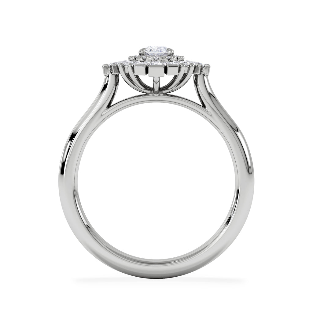The Radiance Lab Diamond Ring 0.52ct H/SI Set in 925 Silver