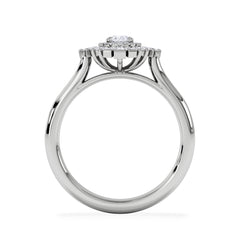 The Radiance Lab Diamond Ring 0.52ct H/SI Set in 925 Silver
