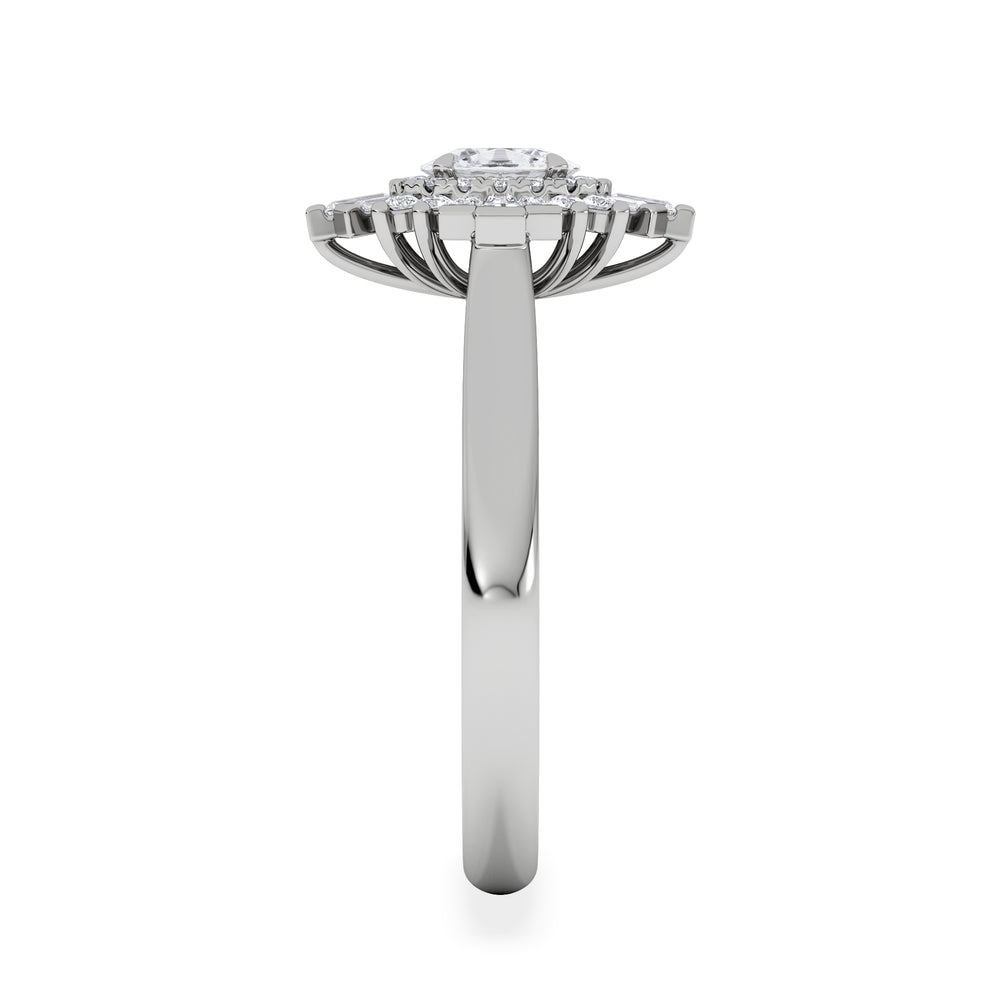 The Radiance Lab Diamond Ring 0.52ct H/SI Set in 925 Silver