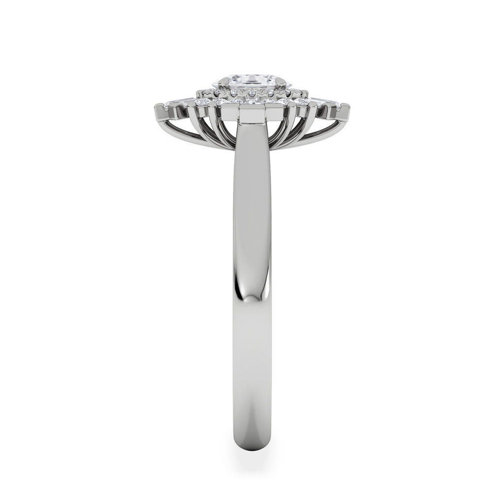 The Radiance Lab Diamond Ring 0.52ct H/SI Set in 925 Silver
