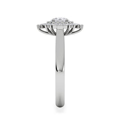 The Radiance Lab Diamond Ring 0.52ct H/SI Set in 925 Silver
