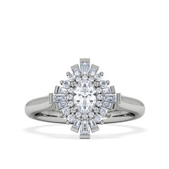 The Radiance Lab Diamond Ring 0.52ct H/SI Set in 925 Silver