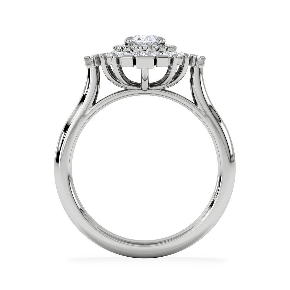 The Radiance Lab Diamond Ring 1.08ct H/SI Set in 9K White Gold