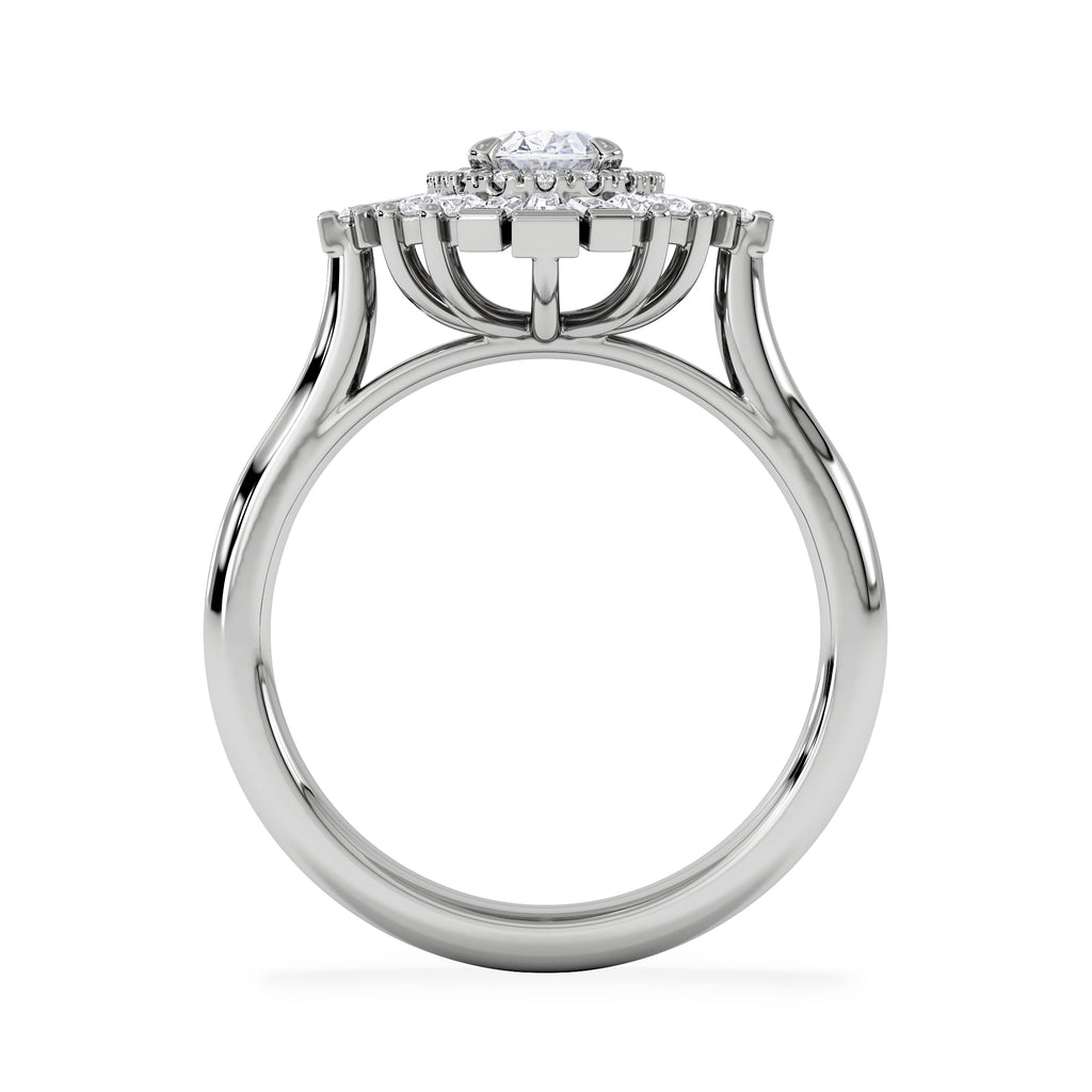 The Radiance Lab Diamond Ring 1.08ct H/SI Set in 9K White Gold
