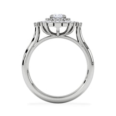 The Radiance Lab Diamond Ring 1.08ct H/SI Set in 9K White Gold