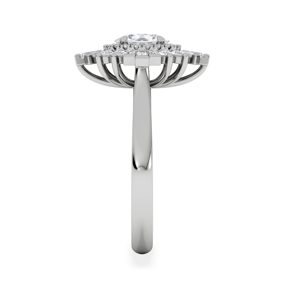 The Radiance Lab Diamond Ring 1.08ct H/SI Set in 9K White Gold