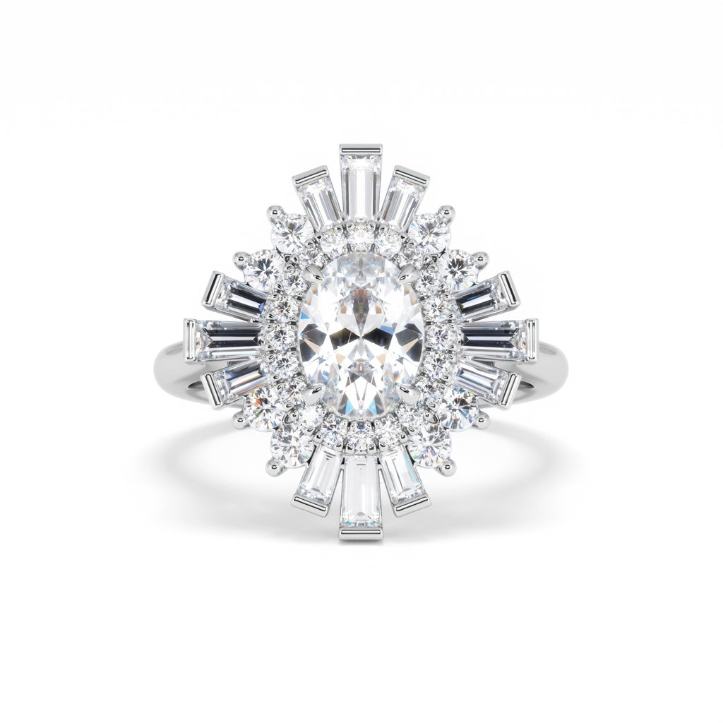 The Radiance Lab Diamond Ring 2.00ct H/SI Set in 9K White Gold